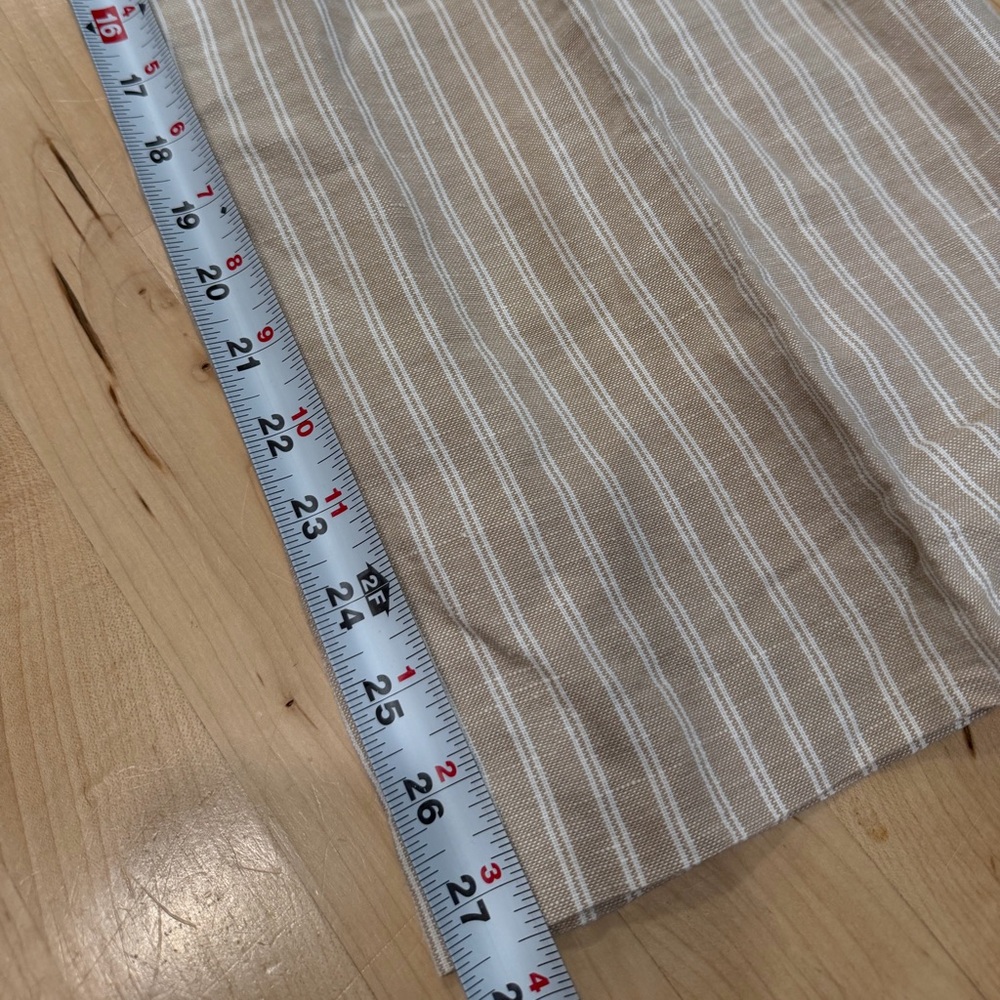 GAP Beige and White Vertical-Stripe Wide Leg Trousers - Picture 7 of 7